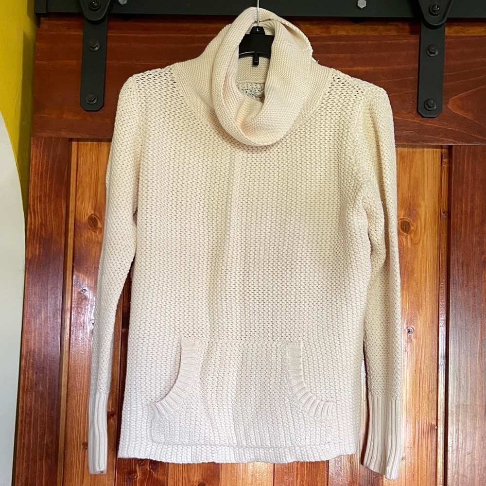 Old Navy Cream Cowl Neck Sweater